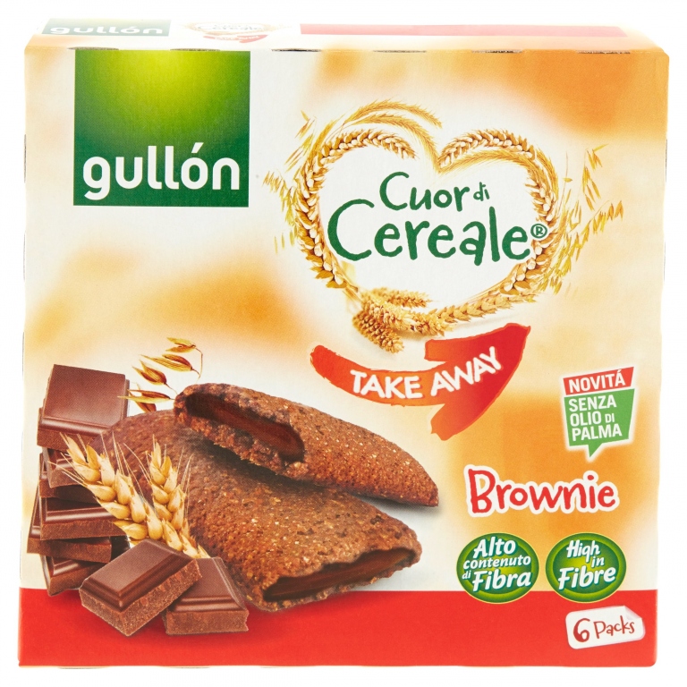 GULLON CUOR DI CEREALE TAKE AWAY BROWNIE 6X 0,5 G