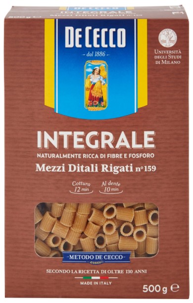 PASTA DE CECCO INTEGR.MEZZI DITALI GR500          