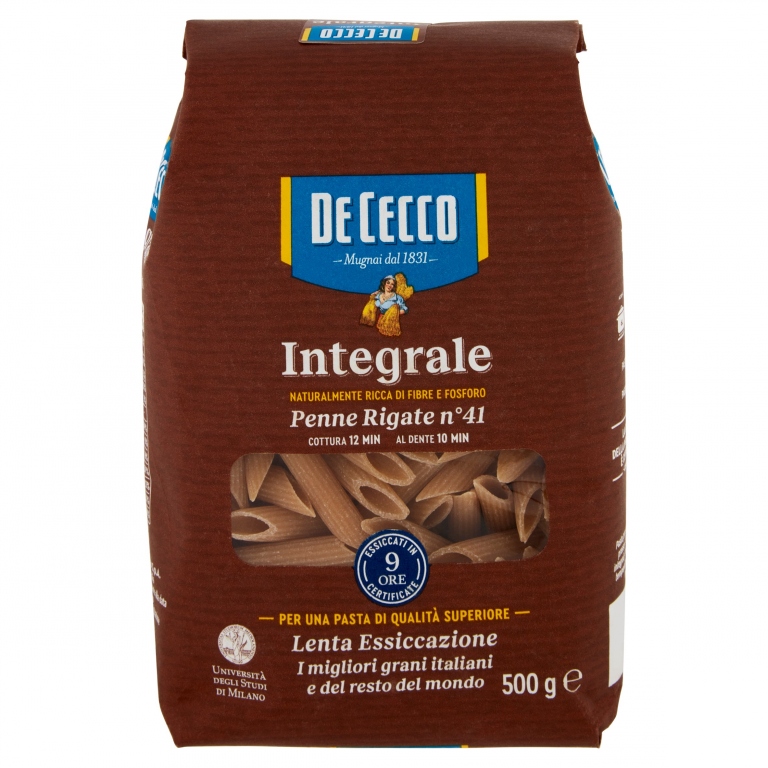 PASTA DE CECCO INTEGR.PENNE RIG.GR500             