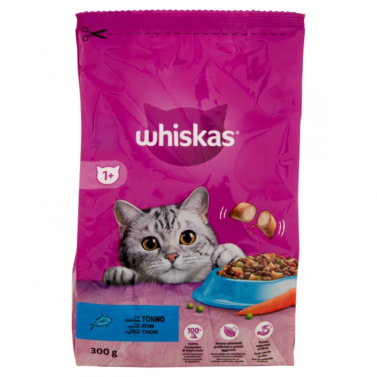WHISKAS CROCC.ADULT 1+C/TONNO GR.300