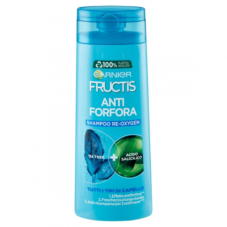 GARNIER FRUCTIS ANTIFORFORA RE-OXYGEN - SHAMPOO ANTIFORFORA PER TUTTI I TIPI DI CAPELLO - 250 ML