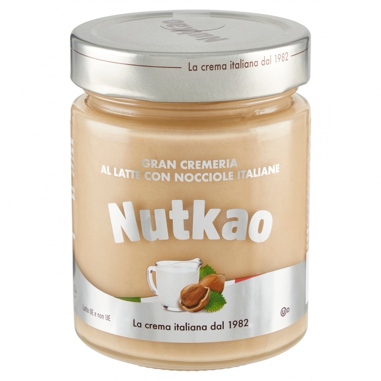 NUTKAO GRAN CREMERIA CREMA FINE AL LATTE E NOCCIOLE VASO 350 G