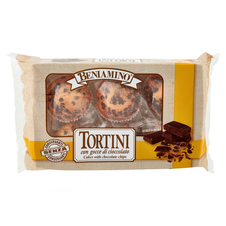 BENIAMINO TORTINI CON GOCCE DI CIOCCOLATO 6 X 33,3 G