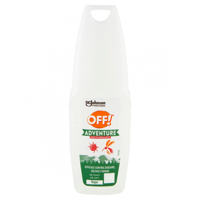 OFF! ADVENTURE INSETTO REPELLENTE CONTRO ZANZARE,      ZECCHE E TAFANI VAPO 100 ML