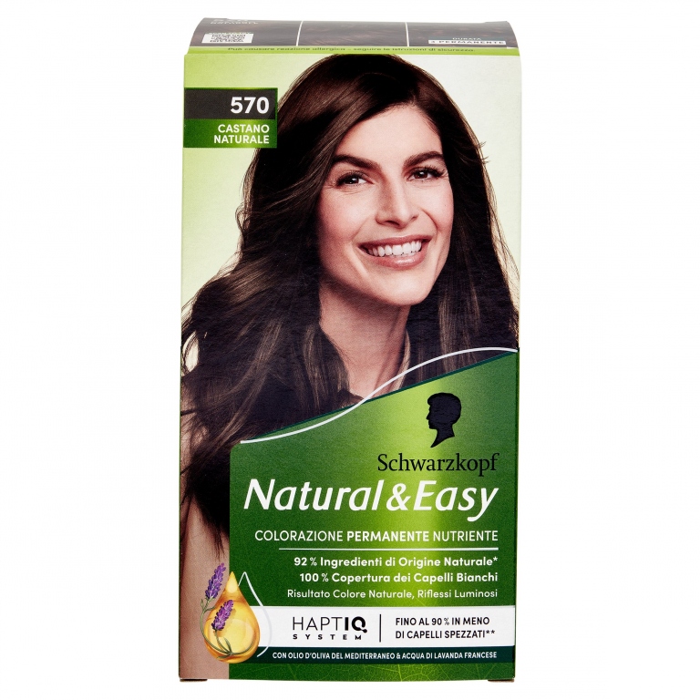 SCHWARZKOPF NATURAL&EASY 570 CASTANO NATURALE