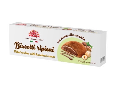 BISCOTTI DI LEO RIPIENI ALLA NOCCIOLA GR.150