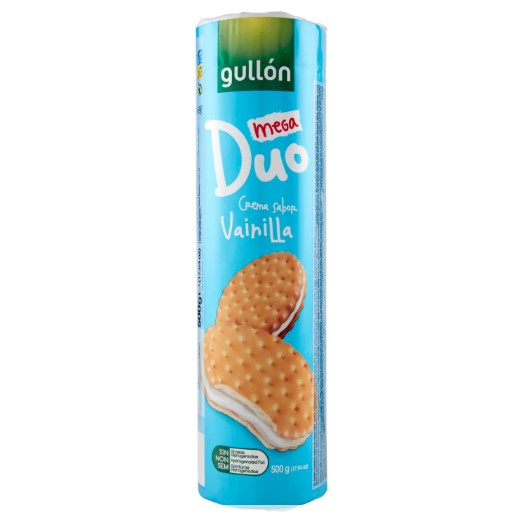 BISC.GULLON MEGA DUO VANIGLIA 500G                