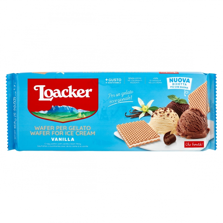 LOACKER WAFER PER GELATO VANIGLIA 150 G