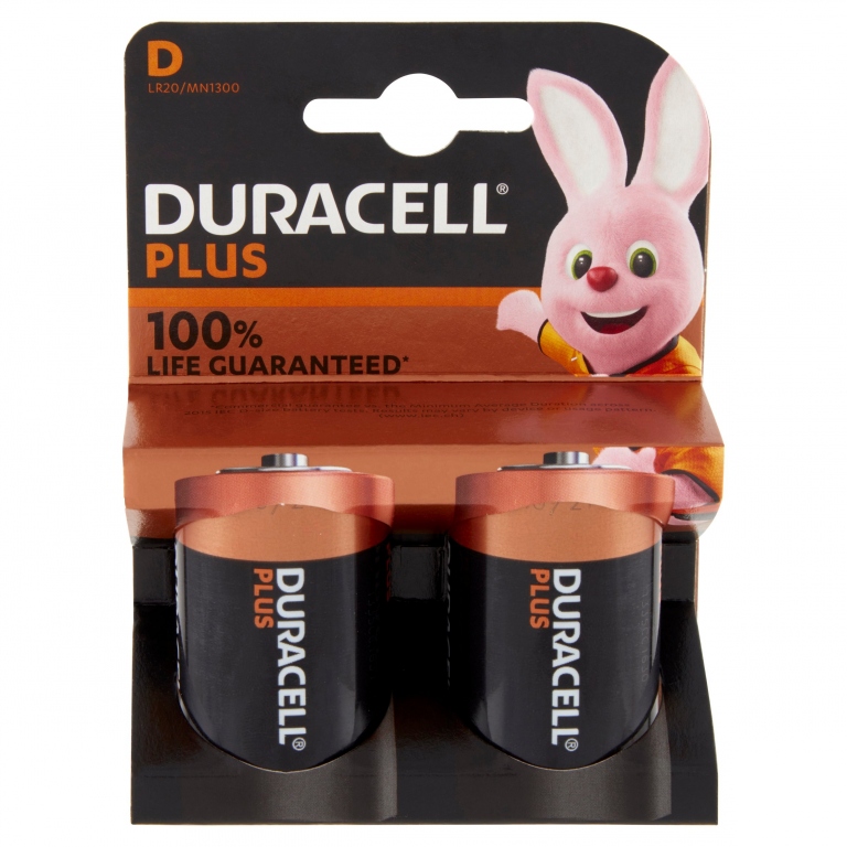 DURACELL PLUS100 D BATTERIE TORCIA ALCALINE CONF.X2    1.5V LR20 MN1300
