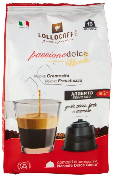 CAFFE' LOLLO CAPS DOLCEGUSTO X16PZ ARGENTO        