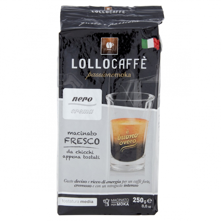 CAFFE' LOLLO MAC.FRESCO NERO CREMA GR.250         