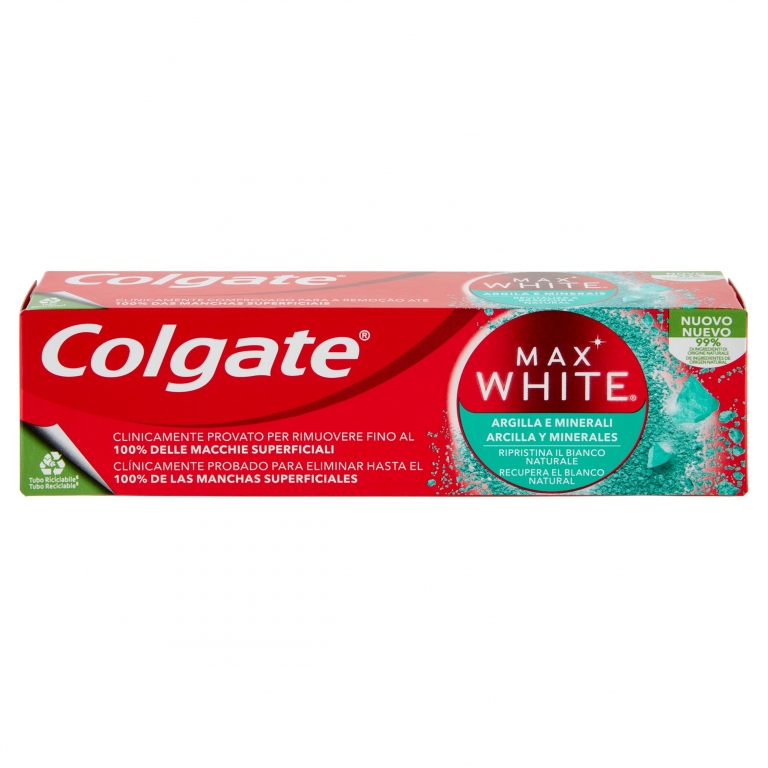 DENT.COLGATE MAX WHITE ARGILLA ML.75