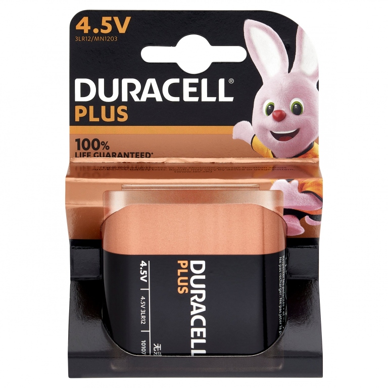 DURACELL PLUS100  BATTERIE PIATTA 4,5V ALCALINA CONFX1 4.5V B1 MN1203