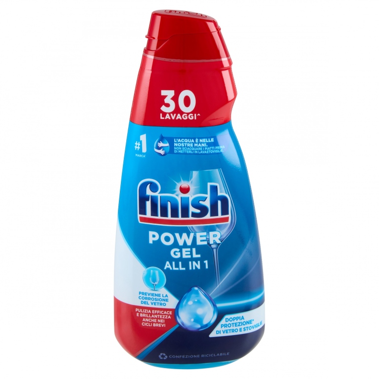 FINISH ALL IN 1 MAX POWER GEL 3X POTERI DI BRILLANTEZZA & PROTEZIONE 600 ML REGULAR