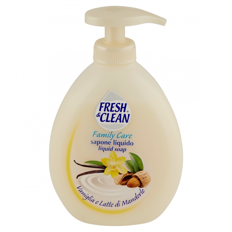 FRESH & CLEAN FAMILY CARE SAPONE LIQUIDO VANIGLIA E    LATTE DI MANDORLA ML.300