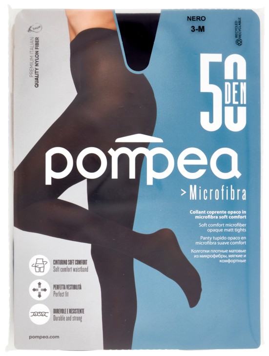 POMPEA COLLANT 50 MICROFIBRA NERO 3 M