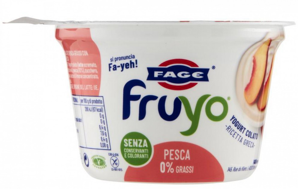 FAGE FRUYO PESCA 0% GRASSI 170 G