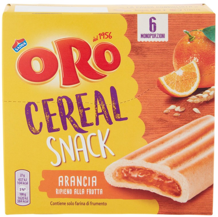 BISC.ORO CEREAL SNACK ARANCIA GR162               
