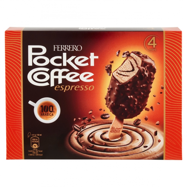 GELATO FERRERO POCKET COFFEE STICK T(1X4) 164 G