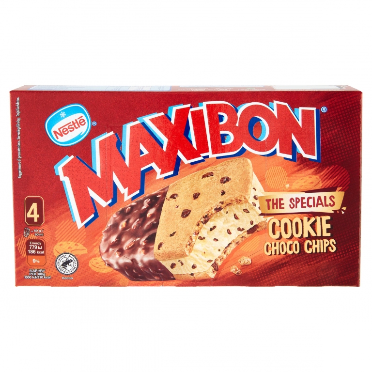 MAXIBON COOKIE CHOCO CHIPS NESTLE'X4              