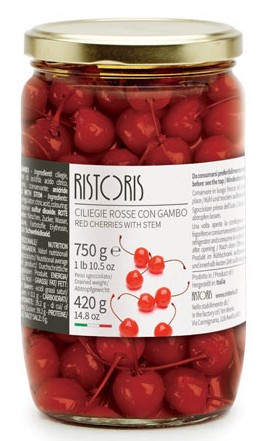 CILIEGIE ROSSE RISTORIS C/GAMBO GR.750            