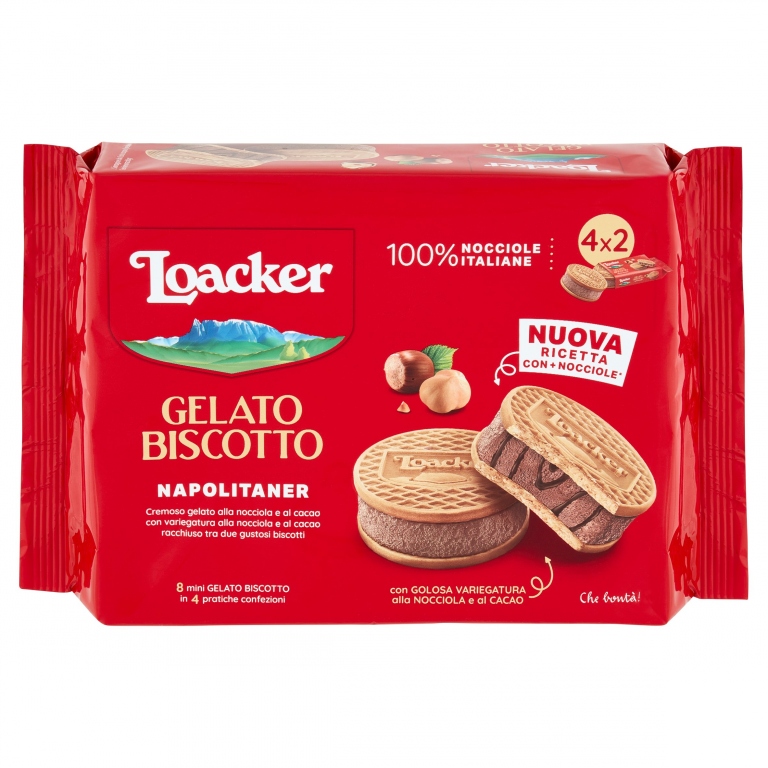 LOACKER GELATO BISCOTTO NAPOLITANER 4X2 G264      