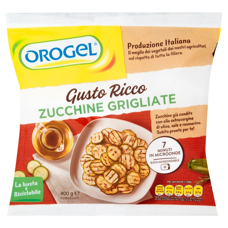 ZUCCHINE GRIGLIATE OROGEL GUSTO RICCO G450        