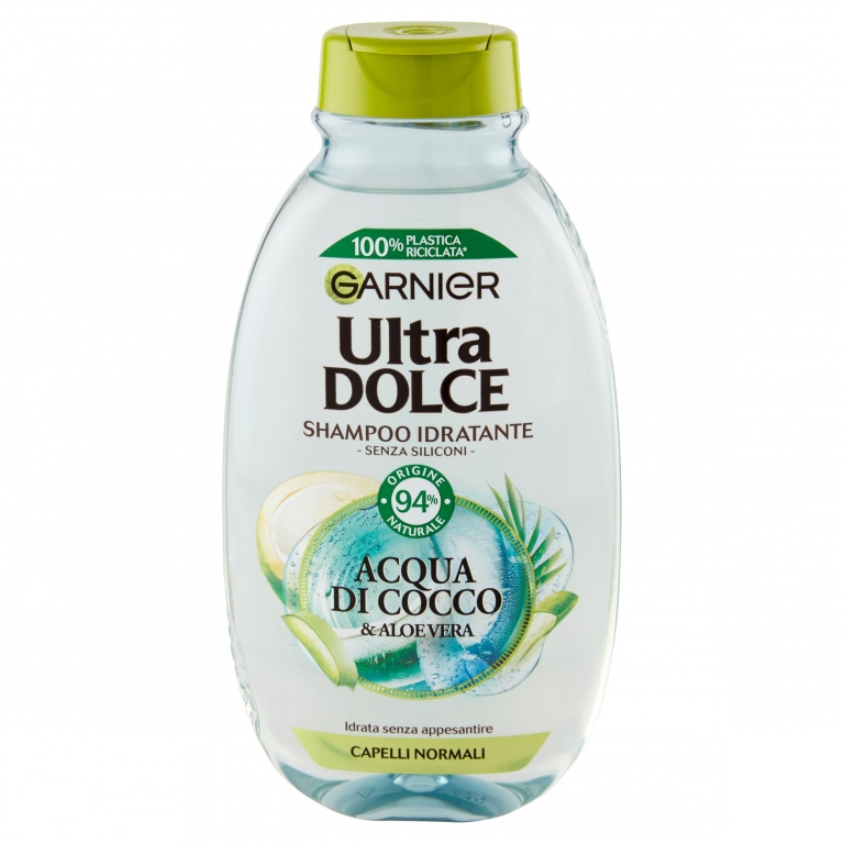 GARNIER ULTRA DOLCE SHAMPOO ACQUA DI COCCO & ALOE VERA PER CAPELLI RUVIDI E DISIDRATATI 250ML