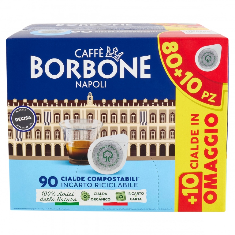 CAFFE' BORBONE CIALDA DECISA X80PZ+10 OMAGGIO     