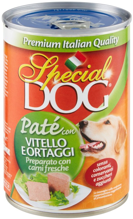 MONGE SPECIAL DOG PATE'VITELLO VEDURE GR.400 LATT