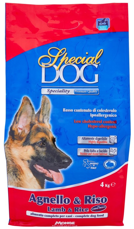 MONGE SPECIAL DOG CROCC.AGNELLO RISO KG.4