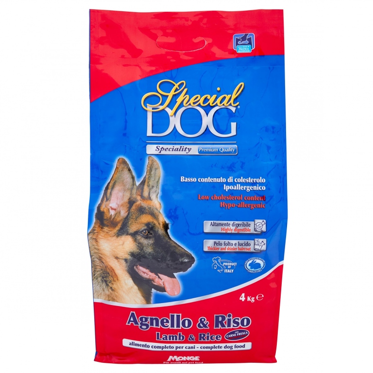 MONGE SPECIAL DOG CROCC.AGNELLO RISO KG.4