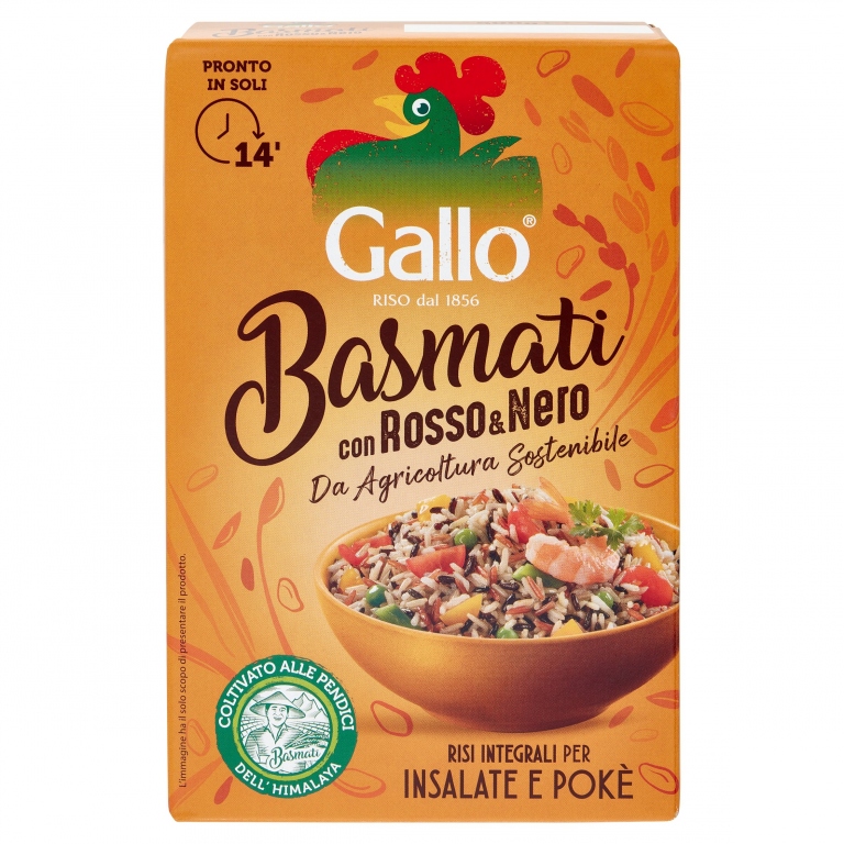 RISO GALLO BASMATI CON NERO&ROSSO GR.500          