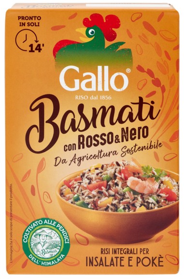 RISO GALLO BASMATI CON NERO&ROSSO GR.500          