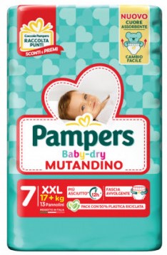 PAMPERS BABY-DRY MUTANDINO XXL TG.7 X13