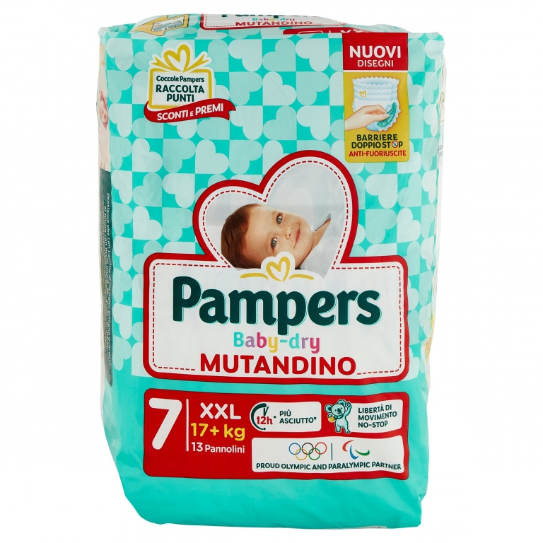 PAMPERS BABY-DRY MUTANDINO XXL TG.7 X13