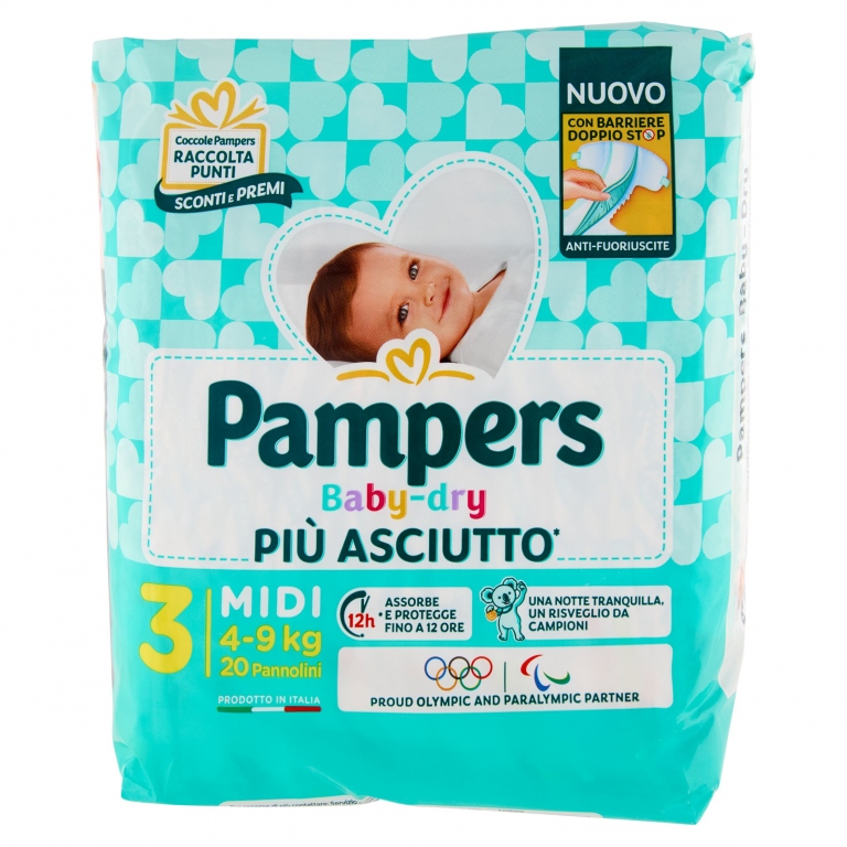 PAMPERS BABY DRY MIDI X20