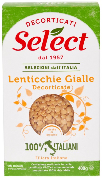 LENTICCHIE DECORTICATE GIALLE SELECT AST.GR400    