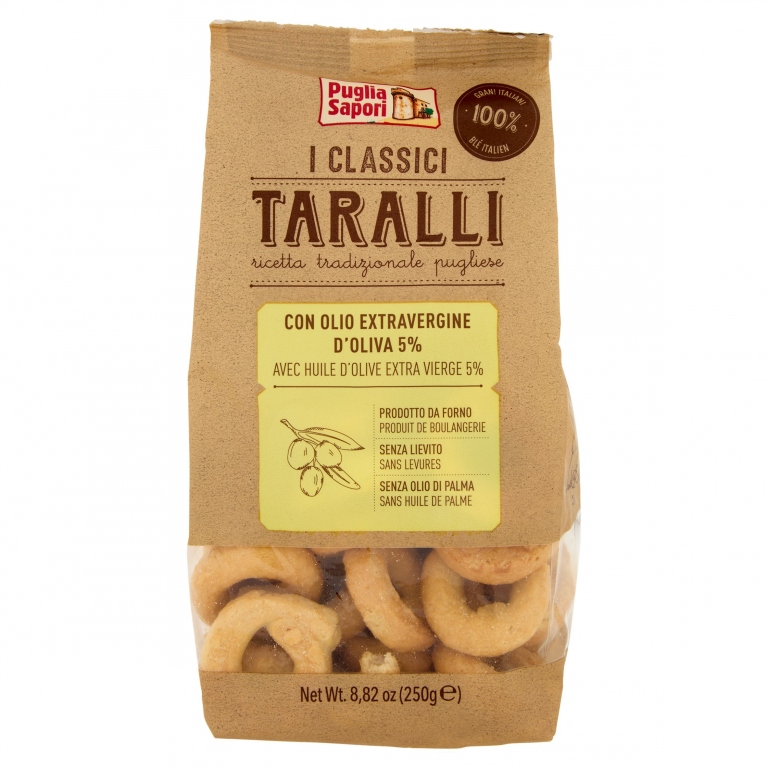 TARALLI OLIO EVO PUGLIA SAPORI G250               