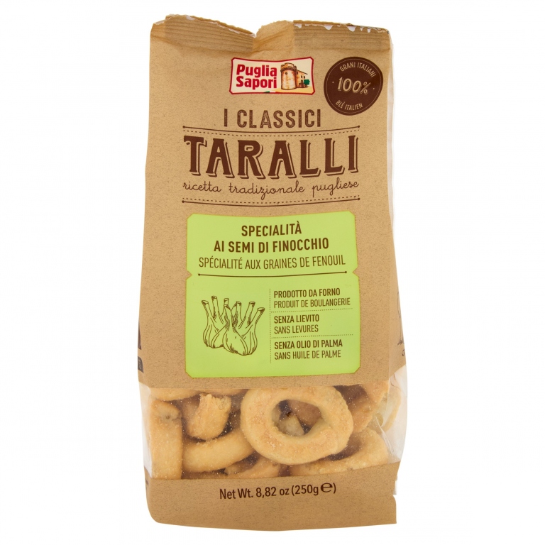 TARALLI FINOCCHIO PUGLIA SAPORI G250              