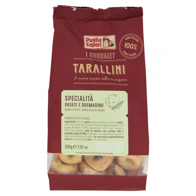 TARALLINI PATATE&ROSM.GOURMET PUGLIA SAPORI G200  