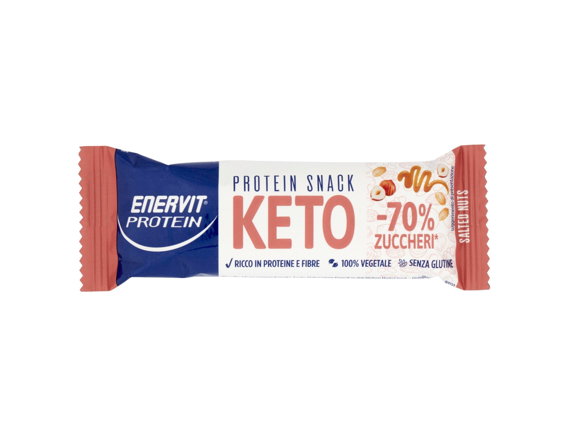 BARRETTE ENERVIT KETO SNACK SALTED NUTS G35       
