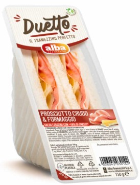 TRAMEZZINI DUETTO CRUDO FORMAGGIO SALSA ALBA GR150