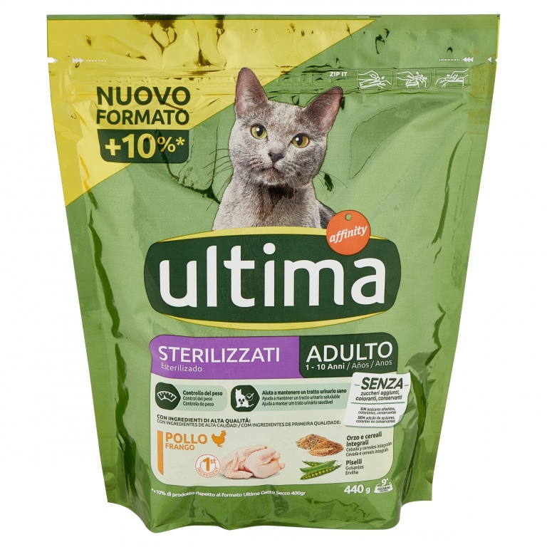 ULTIMA CAT STERILIZZATO ADULTO 1-10 ANNI POLLO 440 G