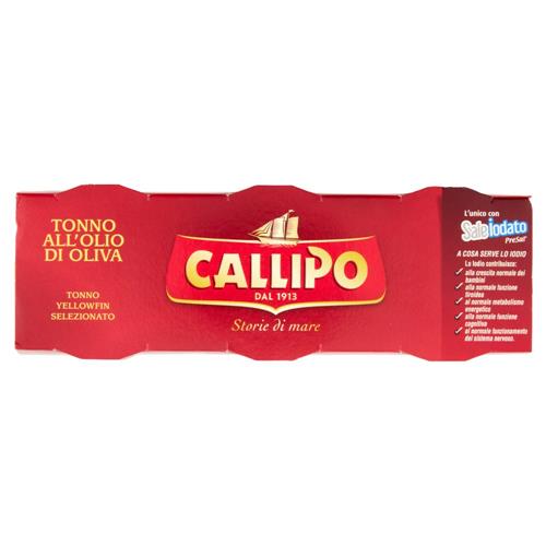 CALLIPO TONNO ALL'OLIO DI OLIVA 3 X 70 G