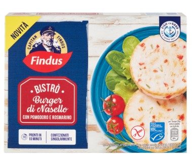 2 BURGER DI NASELLO C/POM.ROSM.FINDUS G190        