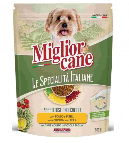 MORANDO CANE SPEC.ITALIANE CROCC.POLLO PISELLI 800 GR.