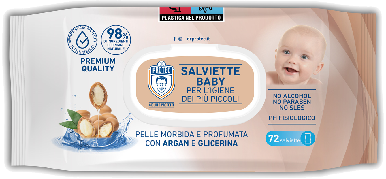 SALV.DR.PROTEC BABY ARGAN PZ.72 C/COPERCHIO