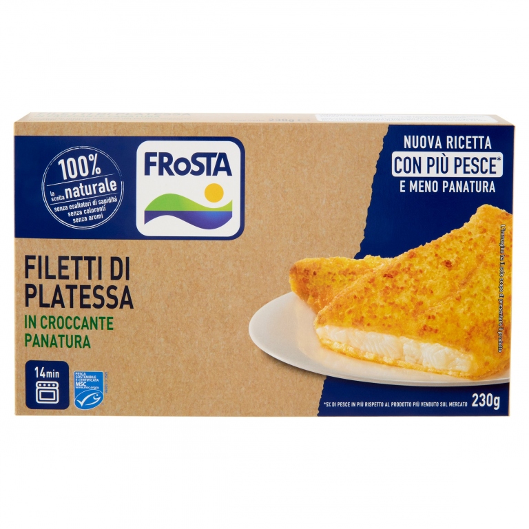 FILETTI DI PLATESSA CROCCANTE PANATURA FROSTA G230