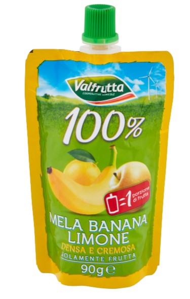 VALFRUTTA 100% MELA/BANANA/LIMONE GR.90